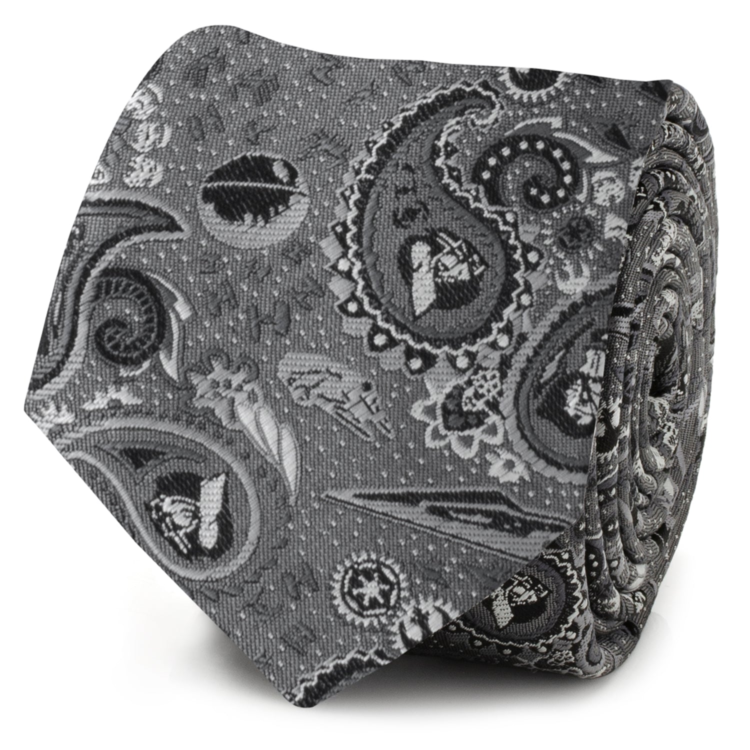  Cufflinks Vader Paisley Gray Men's Tie - Default Title - Bonton