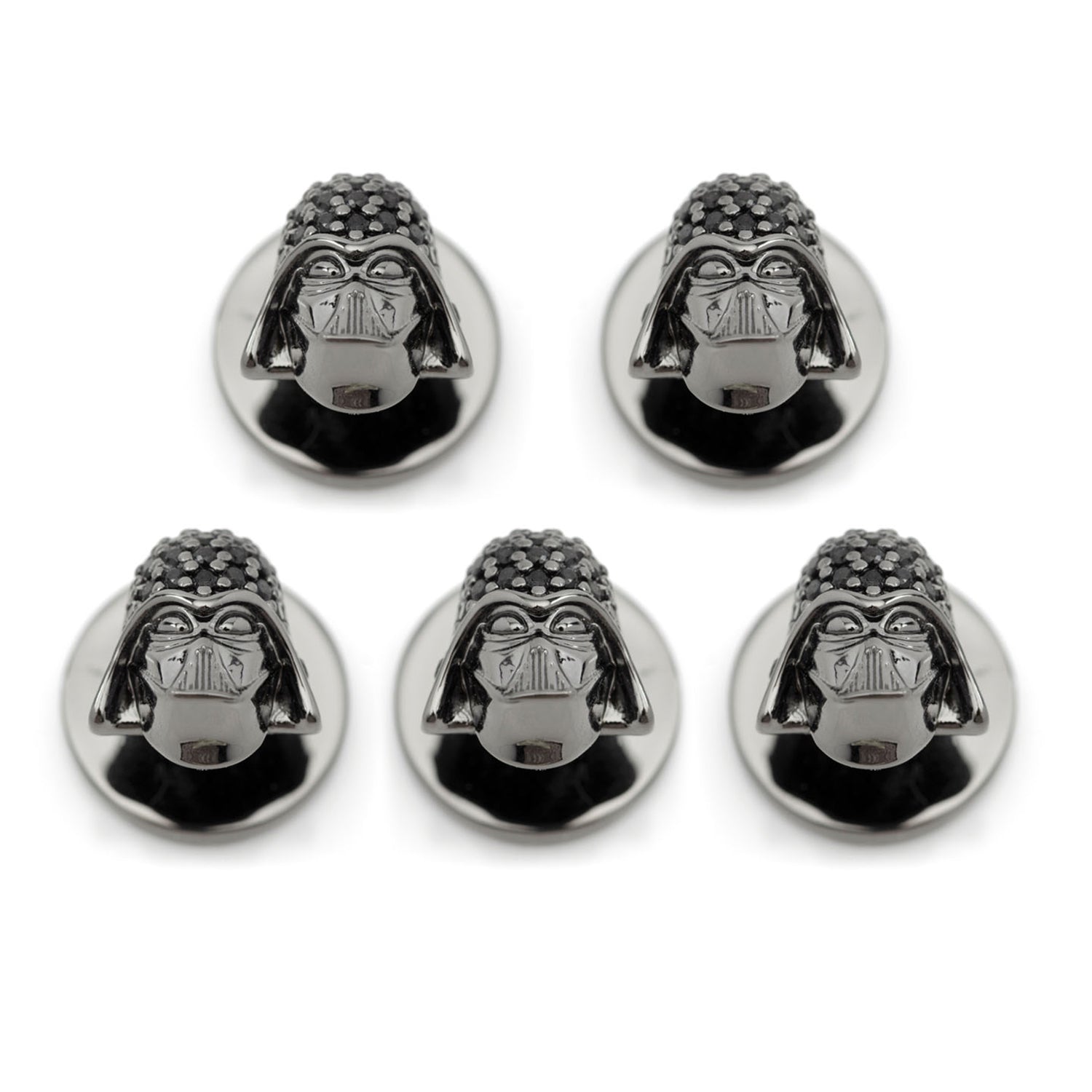  Cufflinks Darth Vader Crystal Helmet 5-Studs - Default Title - Bonton