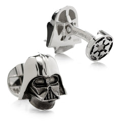 3D Sterling Silver Darth Vader Cufflinks