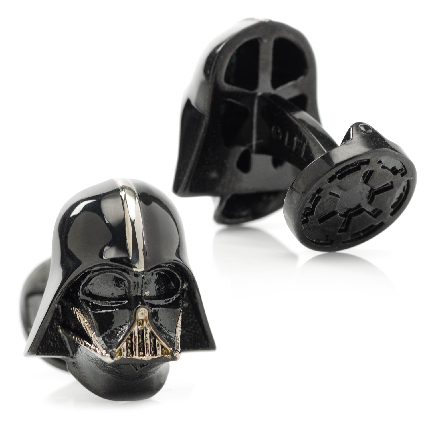  Cufflinks 3D Darth Vader Satin Black Cufflinks - Default Title - Bonton