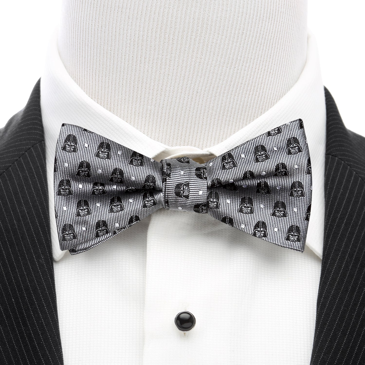  Cufflinks Darth Vader Gray Dot Men's Bow Tie - Default Title - Bonton