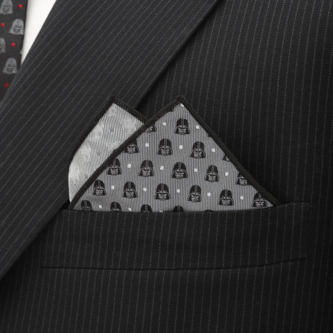Darth Vader Gray Dot Pocket Square