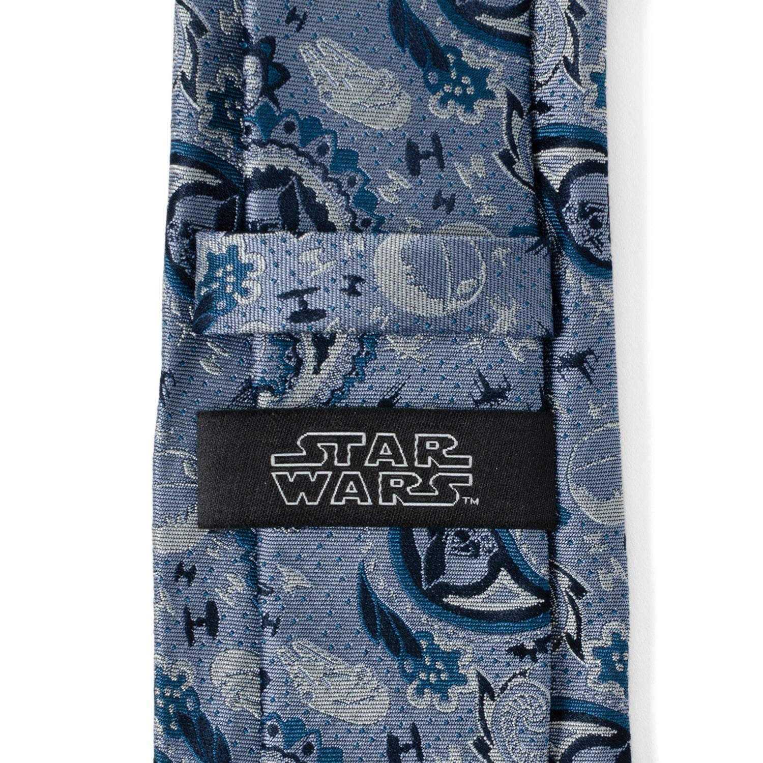  Cufflinks Vader Blue Tonal Paisley Men's Tie - Default Title - Bonton