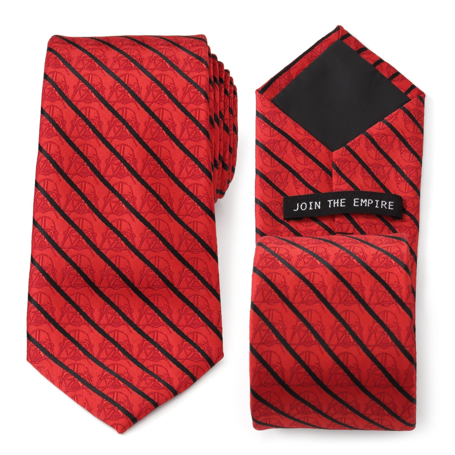  Cufflinks Vader Red Stripe Men's Tie - Default Title - Bonton