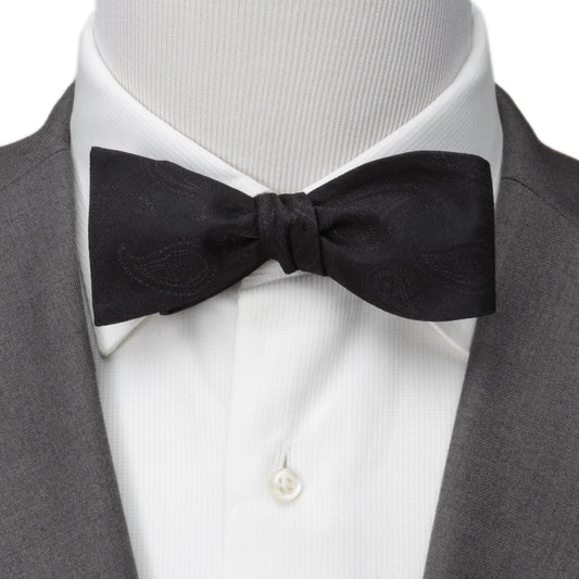 Vader Paisley Black Men's Bow Tie