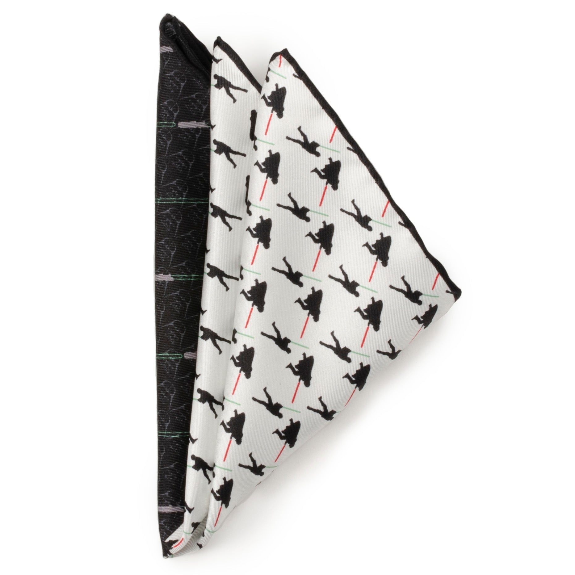  Cufflinks Vader vs Skywalker Lightsaber Pocket Square - Default Title - Bonton