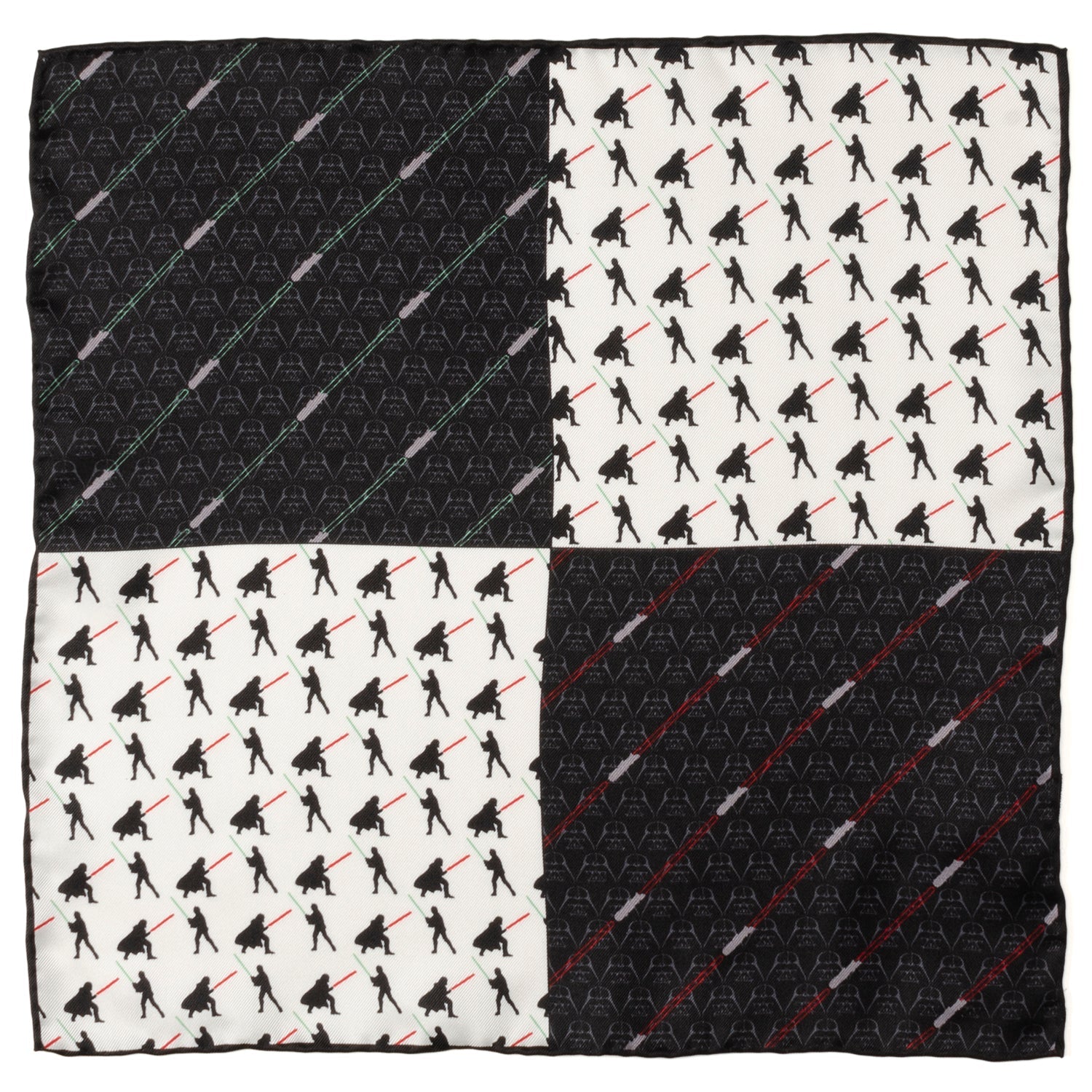  Cufflinks Vader vs Skywalker Lightsaber Pocket Square - Default Title - Bonton