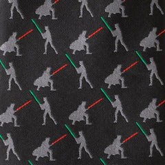 Vader v. Luke Battle Lightsaber Black Mens Tie