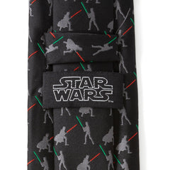 Vader v. Luke Battle Lightsaber Black Mens Tie