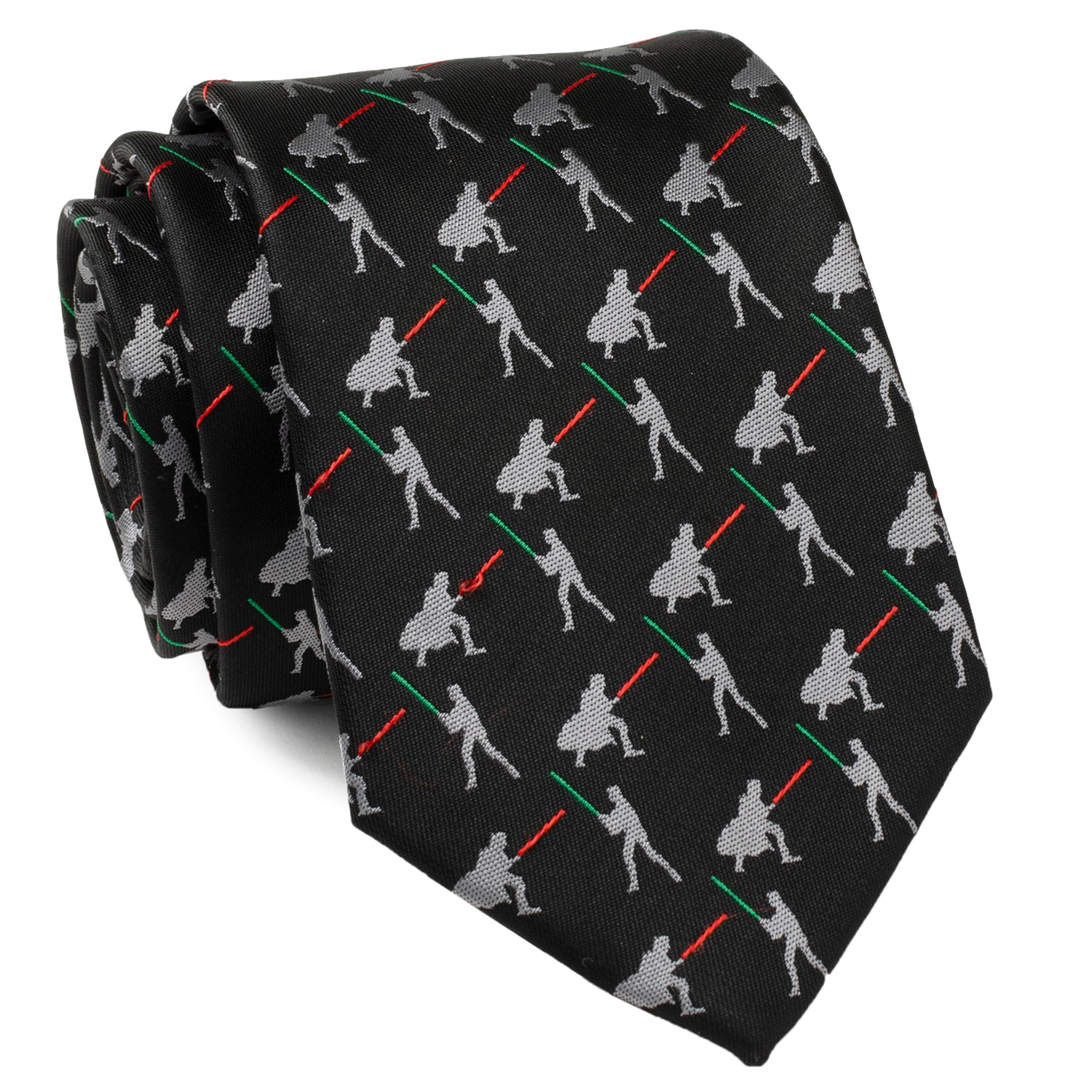  Cufflinks Vader v. Luke Battle Lightsaber Black Mens Tie - Default Title - Bonton