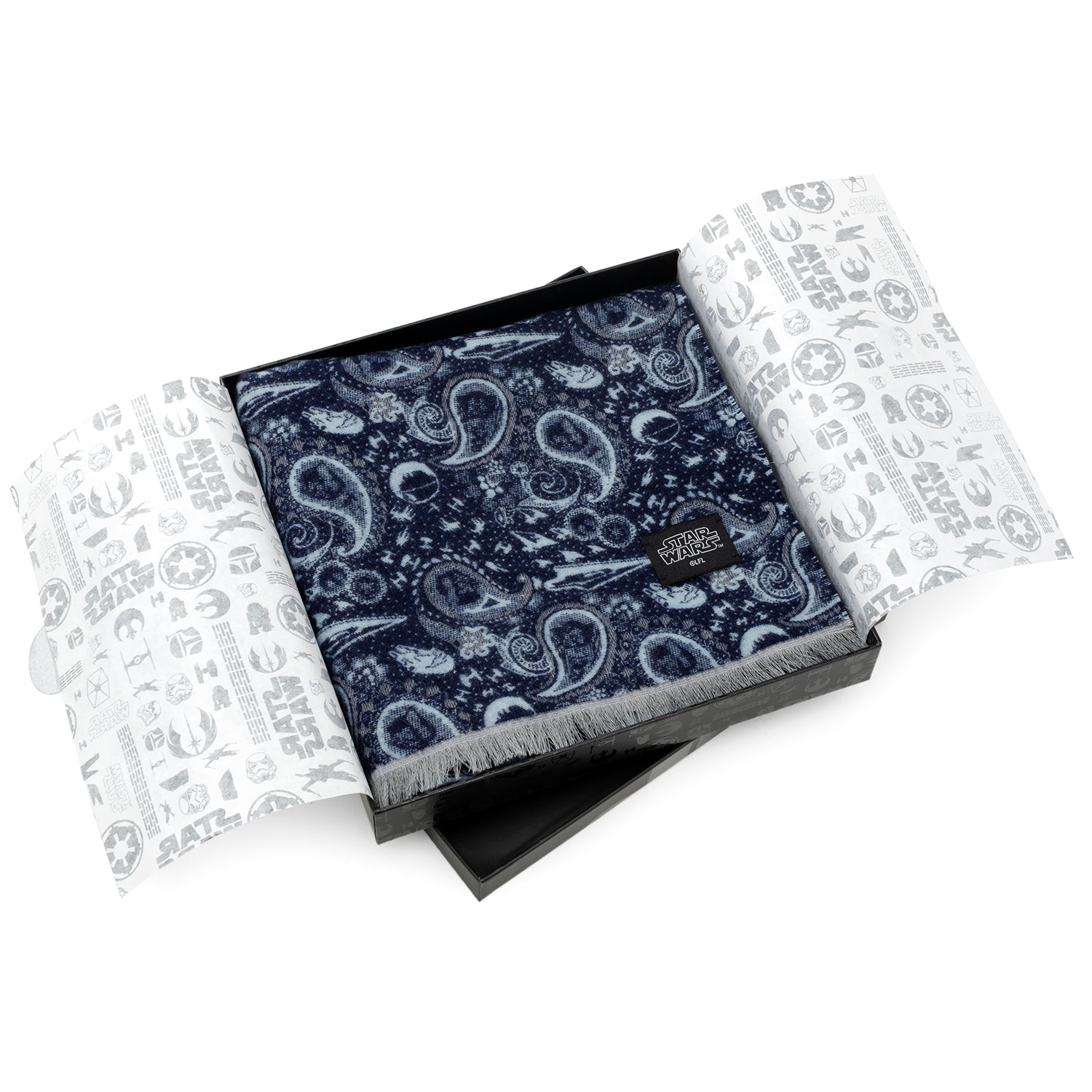  Cufflinks Vader Paisley Blue and Gray Scarf - Default Title - Bonton