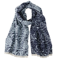 Vader Paisley Blue and Gray Scarf