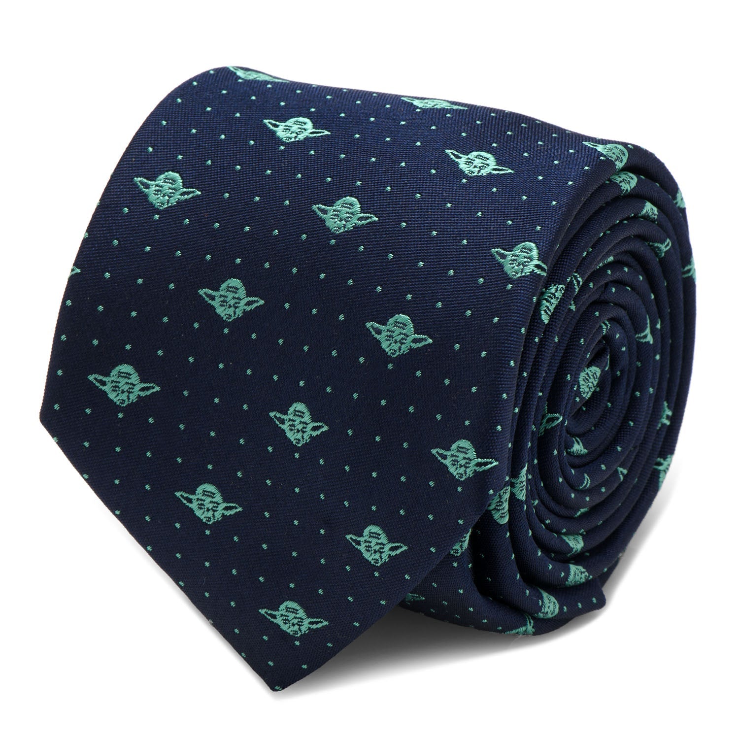  Cufflinks Yoda Dot Navy Tie - Default Title - Bonton