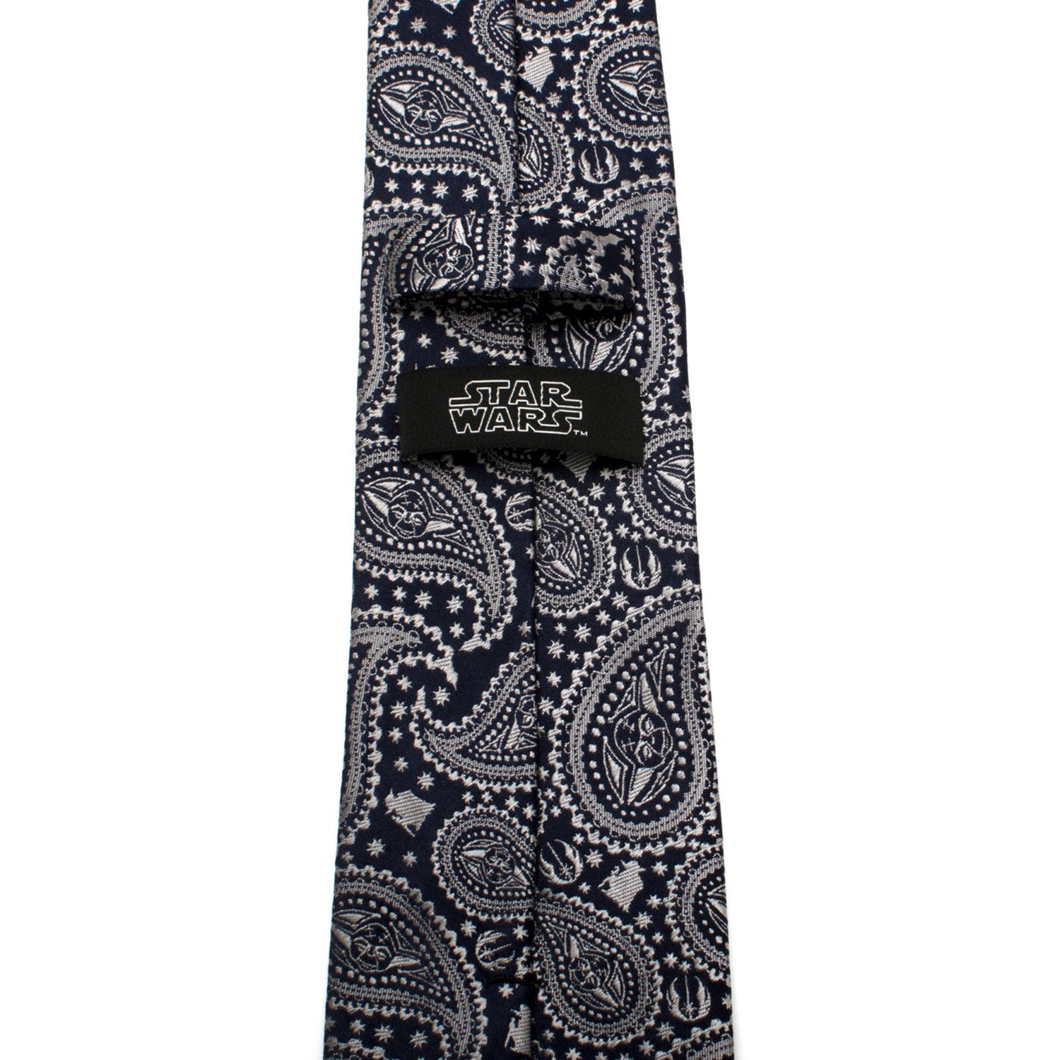  Cufflinks Yoda Navy Paisley Mens Tie - Default Title - Bonton