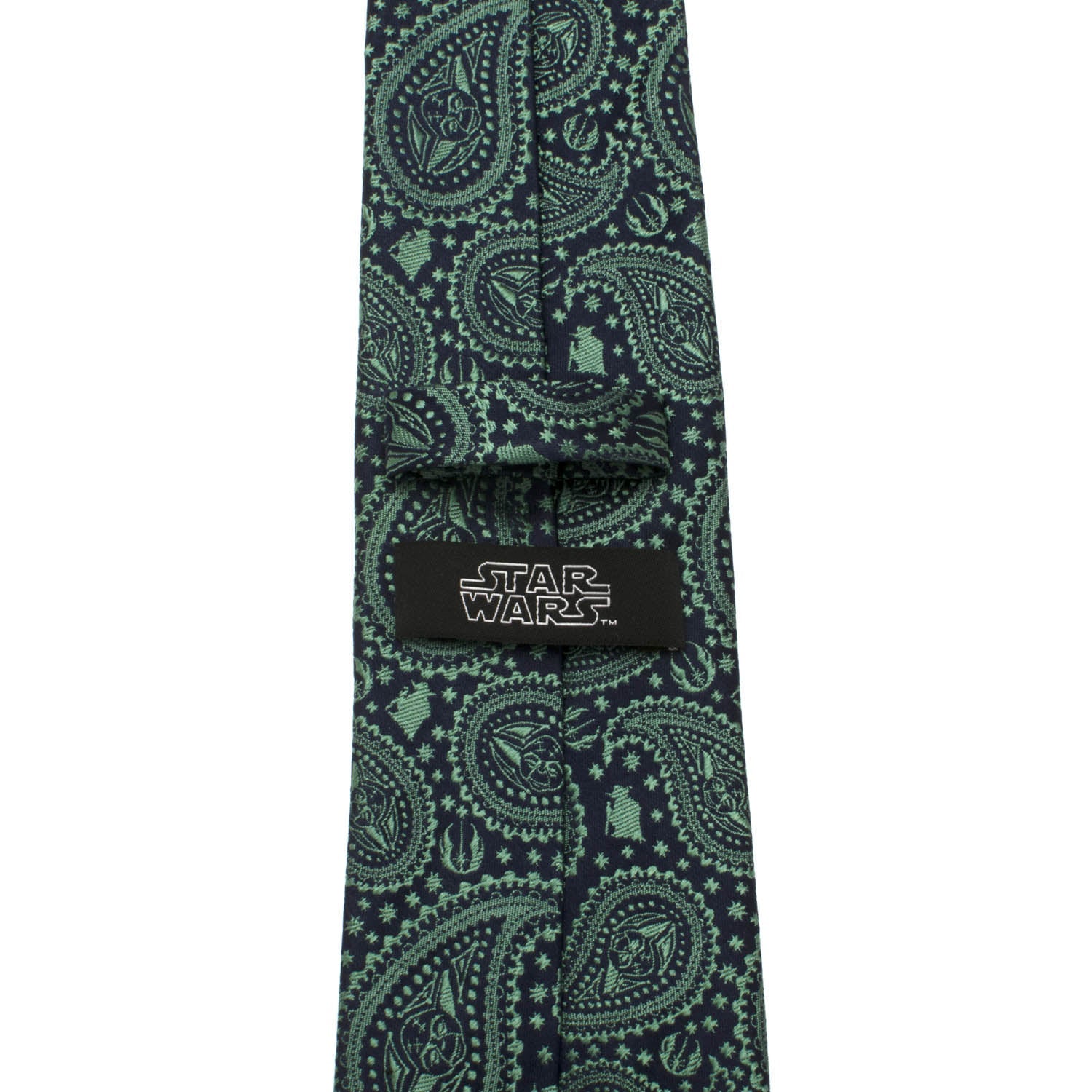  Cufflinks Yoda Green Paisley Mens Tie - Default Title - Bonton