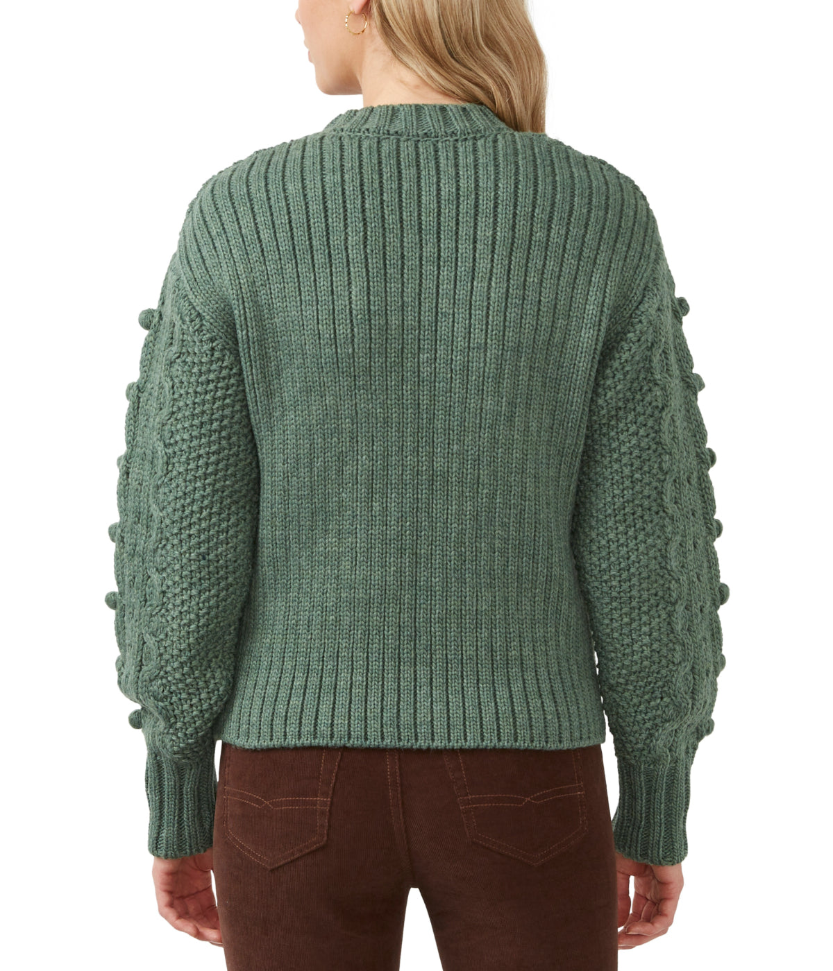 Larsa Long Sleeves Crew Neck Sweater Dark Green