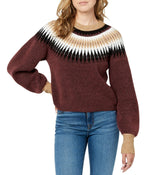 Karina Long Sleeves Crew Neck Sweater Rhubarb