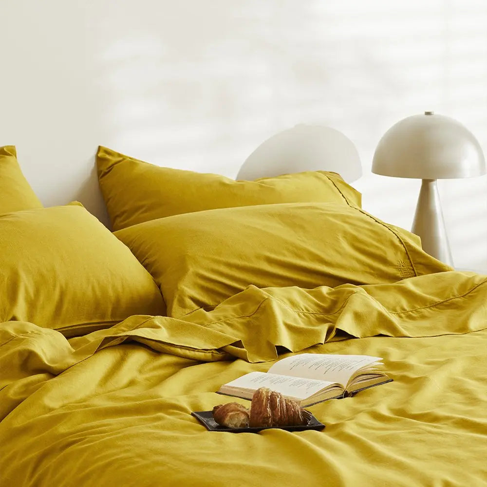  ettitude Linen+ Bamboo Pillowcase Set by ettitude - Stone - Bonton