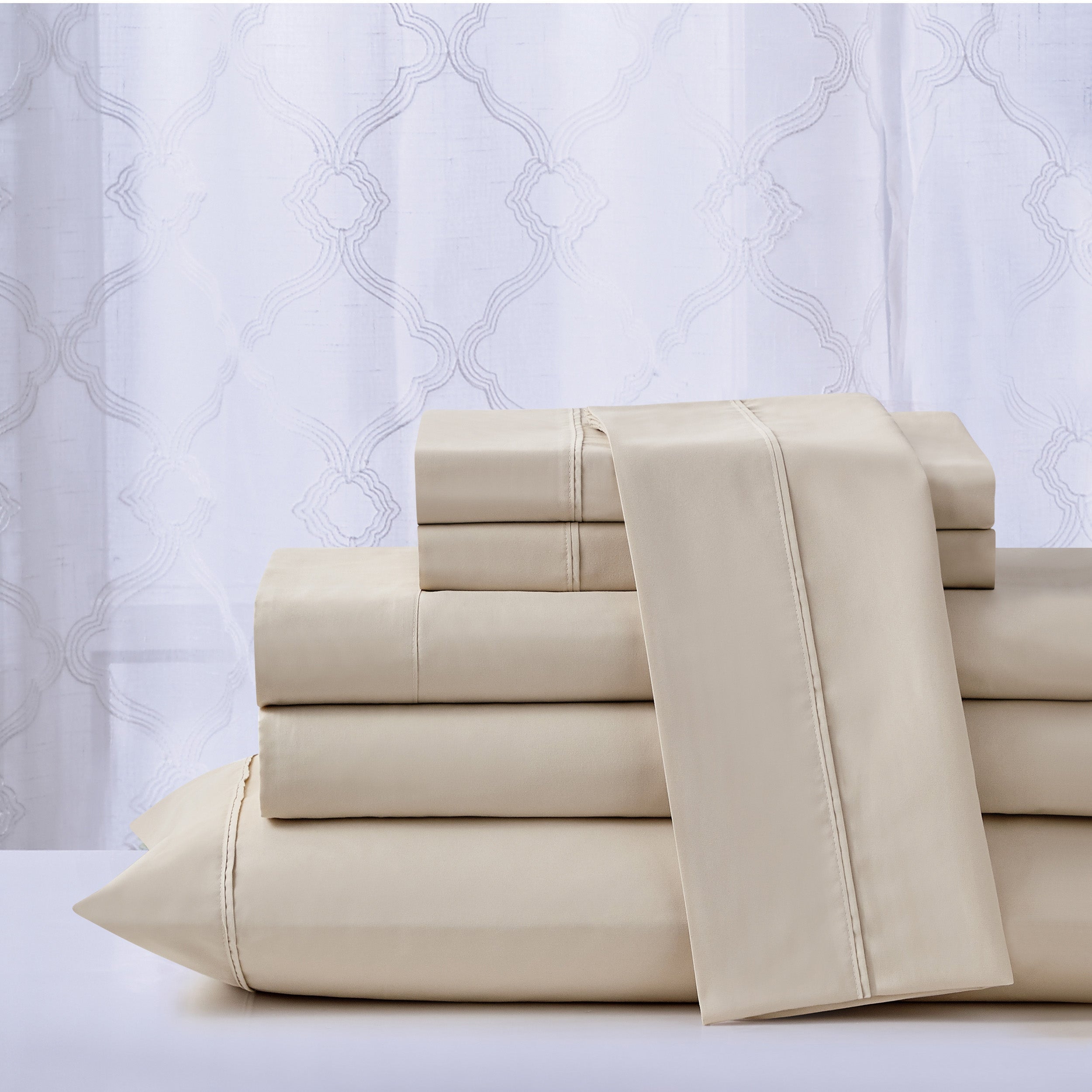  Kathy Ireland Home Kathy Ireland Cool Max 6 Piece Ultra Soft Sheet Set - Twin - Bonton
