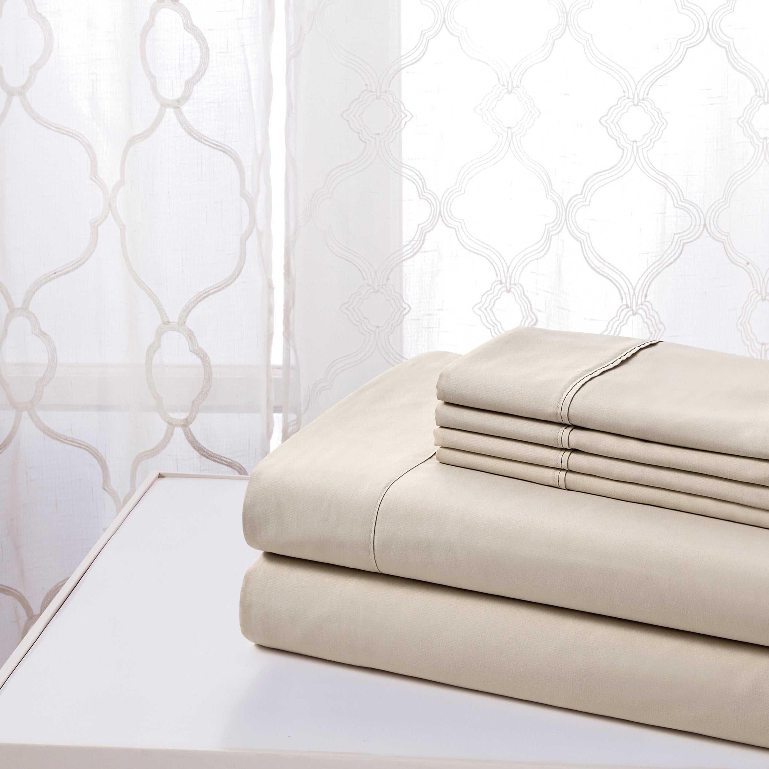  Kathy Ireland Home Kathy Ireland Cool Max 6 Piece Ultra Soft Sheet Set - Twin - Bonton