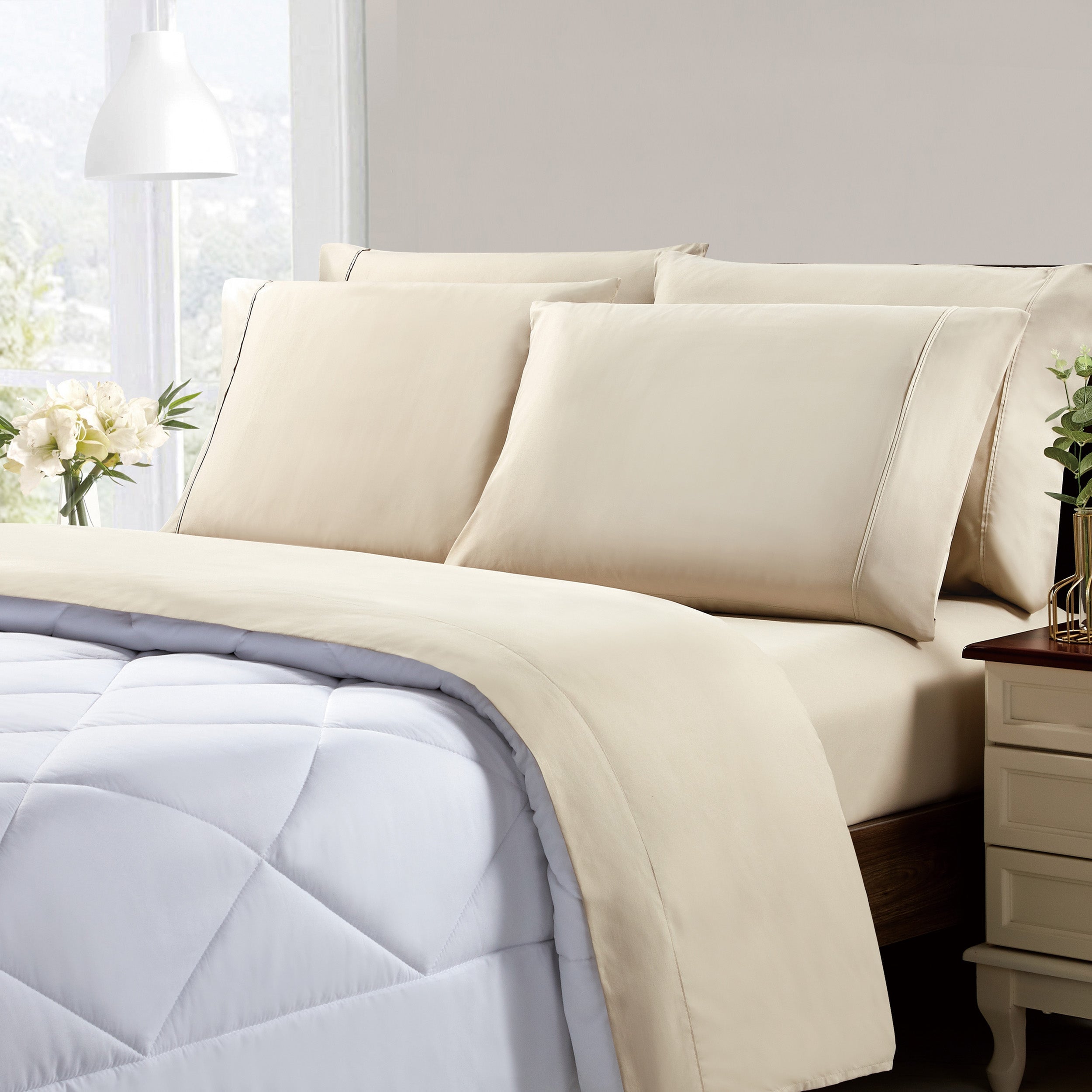  Kathy Ireland Home Kathy Ireland Cool Max 6 Piece Ultra Soft Sheet Set - Twin - Bonton