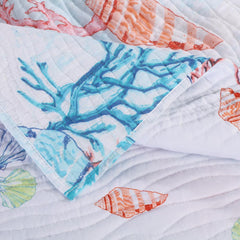 Sarasota Reversible Coastal Quilt Set