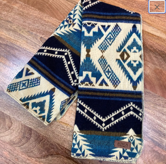  Alpaca Threadz Andean Baby Blanket by Alpaca Threadz - Blue - Bonton