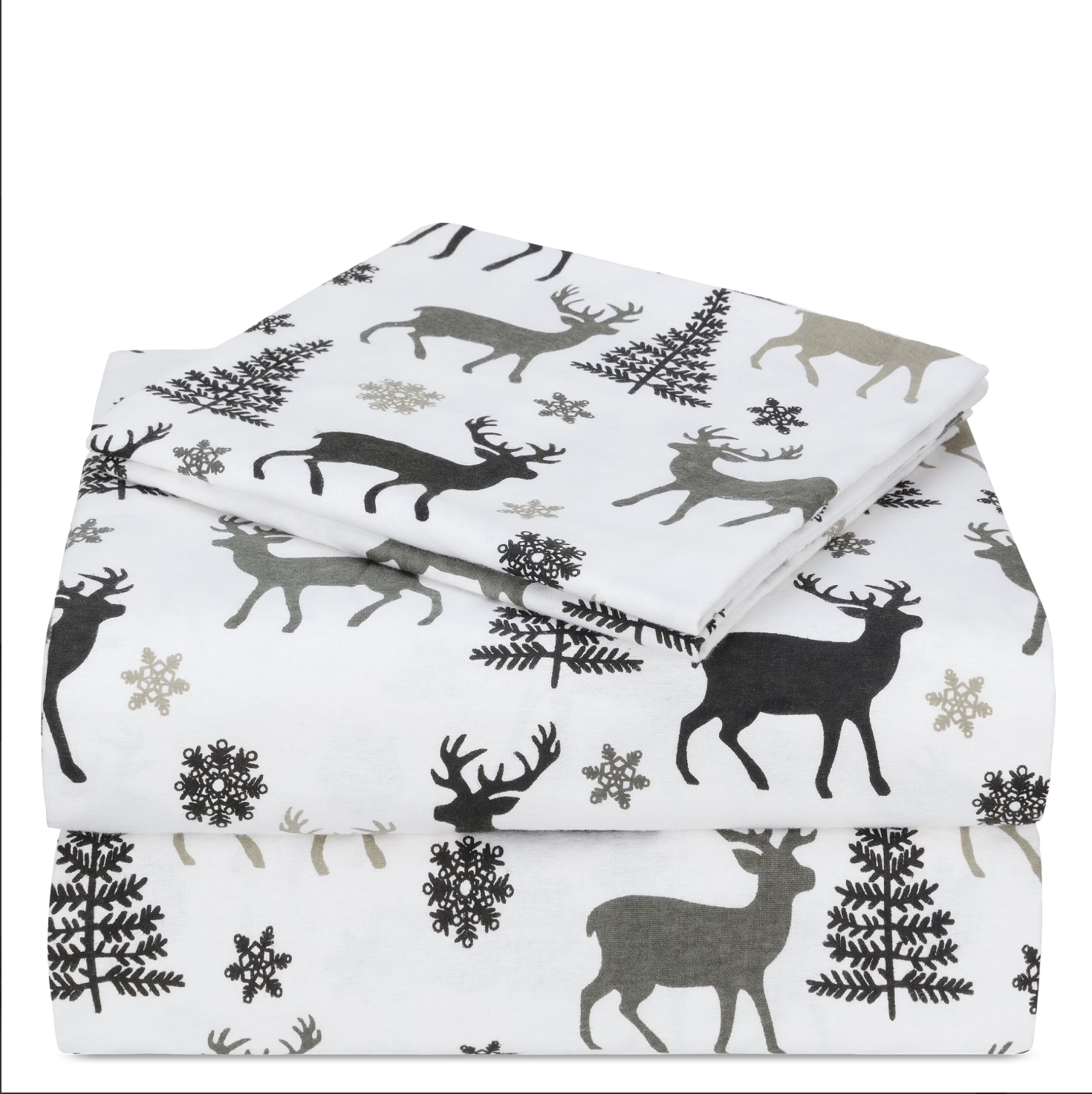  Bibb Home Bibb Home 4 Piece Printed or Solid Heavyweight Flannel Sheet Set - Full - Bonton