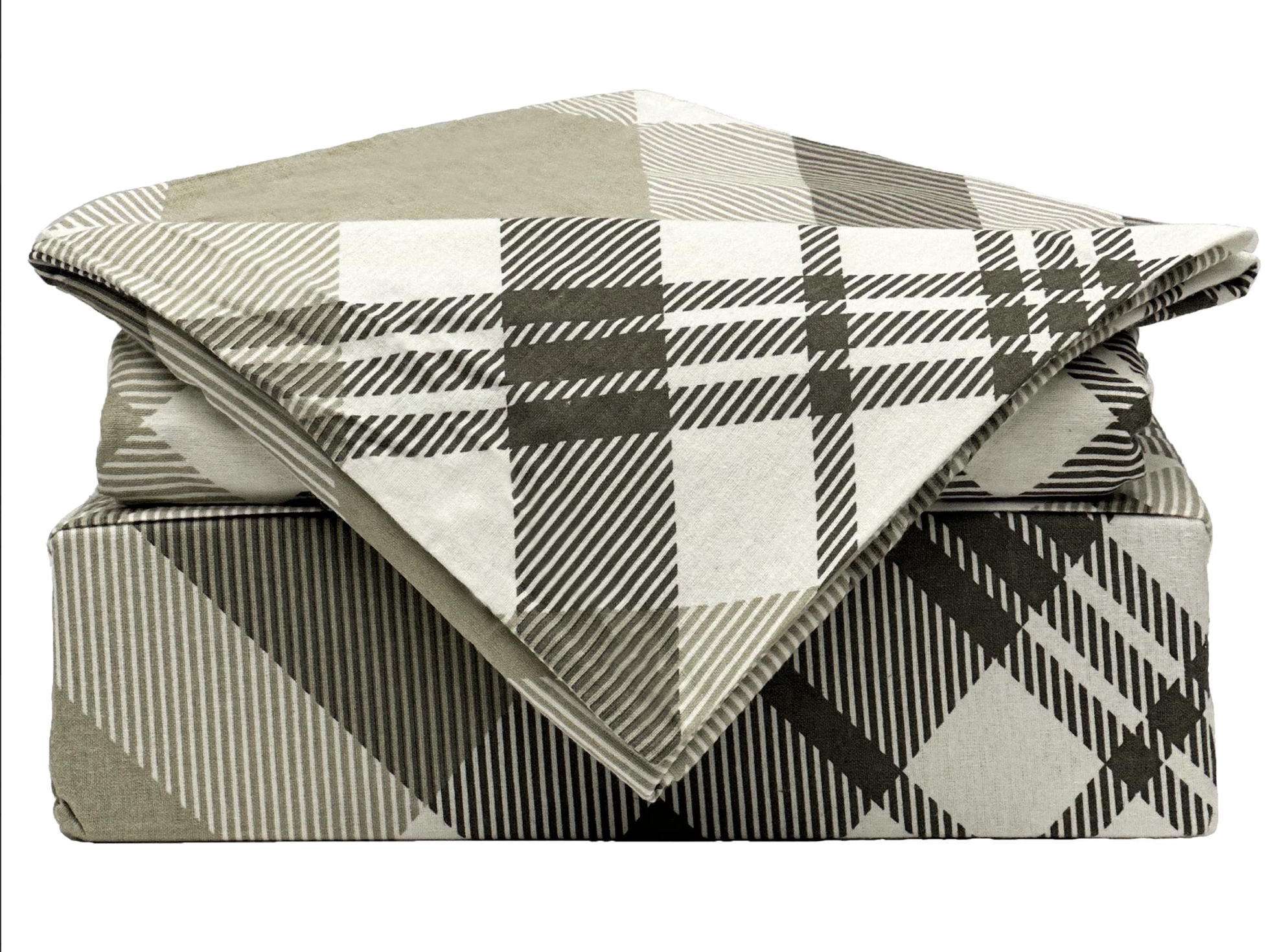 Bibb Home Bibb Home 4 Piece Printed or Solid Heavyweight Flannel Sheet Set - Full - Bonton
