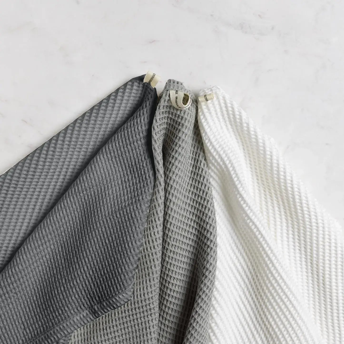  ettitude Blissful Bamboo Waffle Dish Towel Set by ettitude - Slate - Bonton