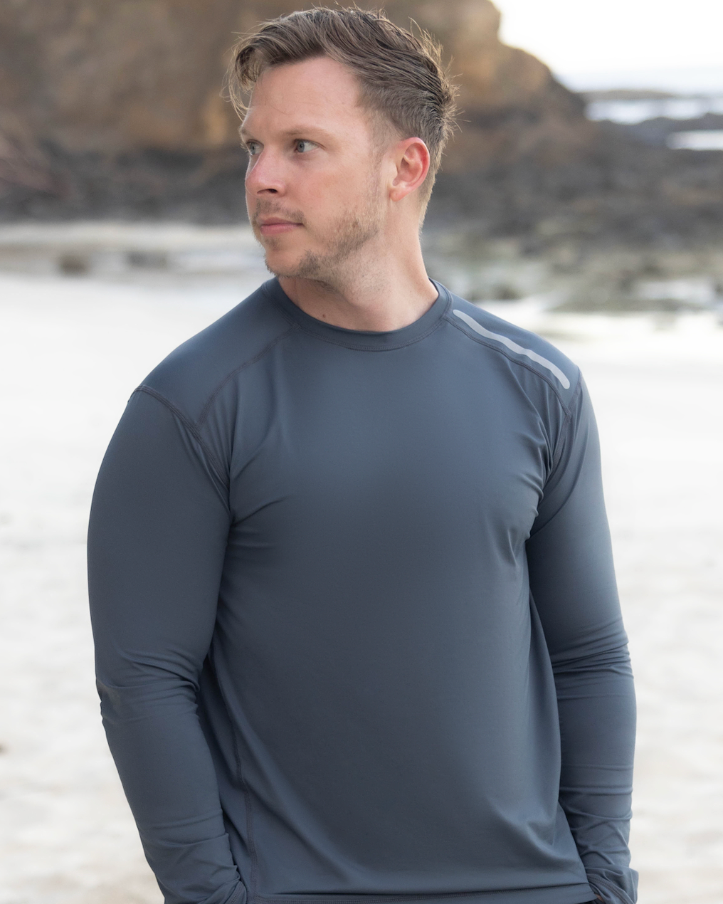  BloqUV MEN'S LONG SLEEVE JET TEE (12002) - Black - Bonton
