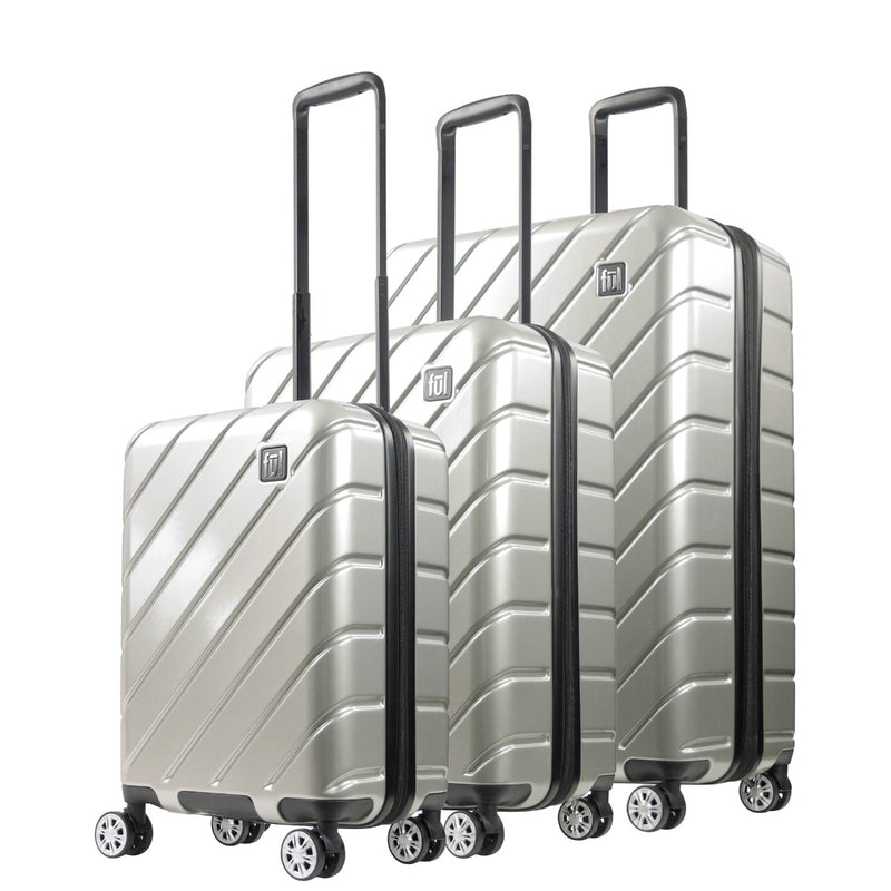  Ful Velocity Hardside Spinner 3 Piece Set - Silver - Bonton