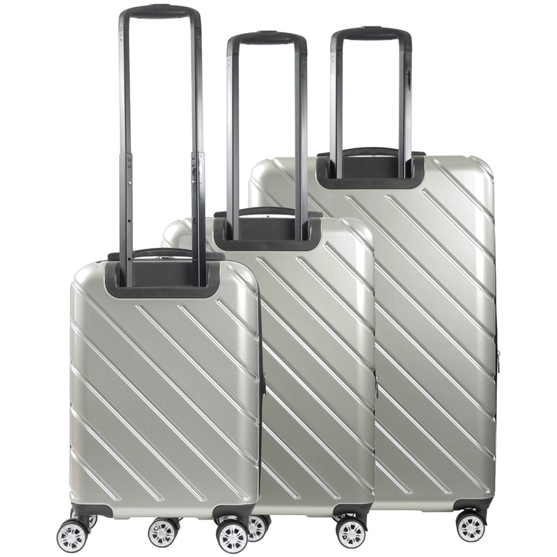  Ful Velocity Hardside Spinner 3 Piece Set - Silver - Bonton