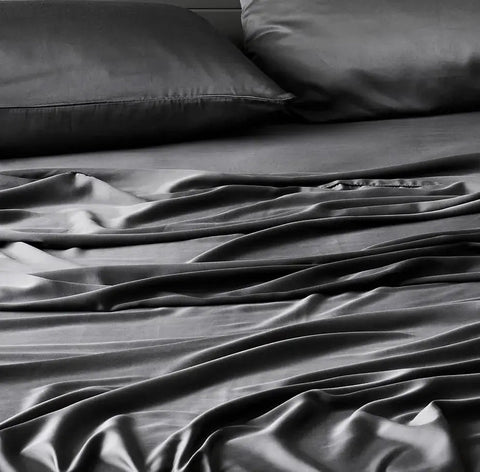 Slate | Signature Sateen Flat Sheet Made With 100% Organic Bamboo #Color_slate