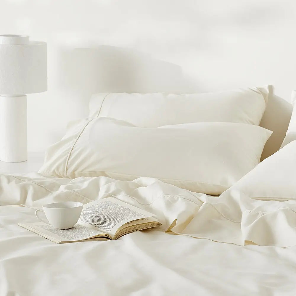  ettitude Linen+ Bamboo Pillowcase Set by ettitude - Stone - Bonton