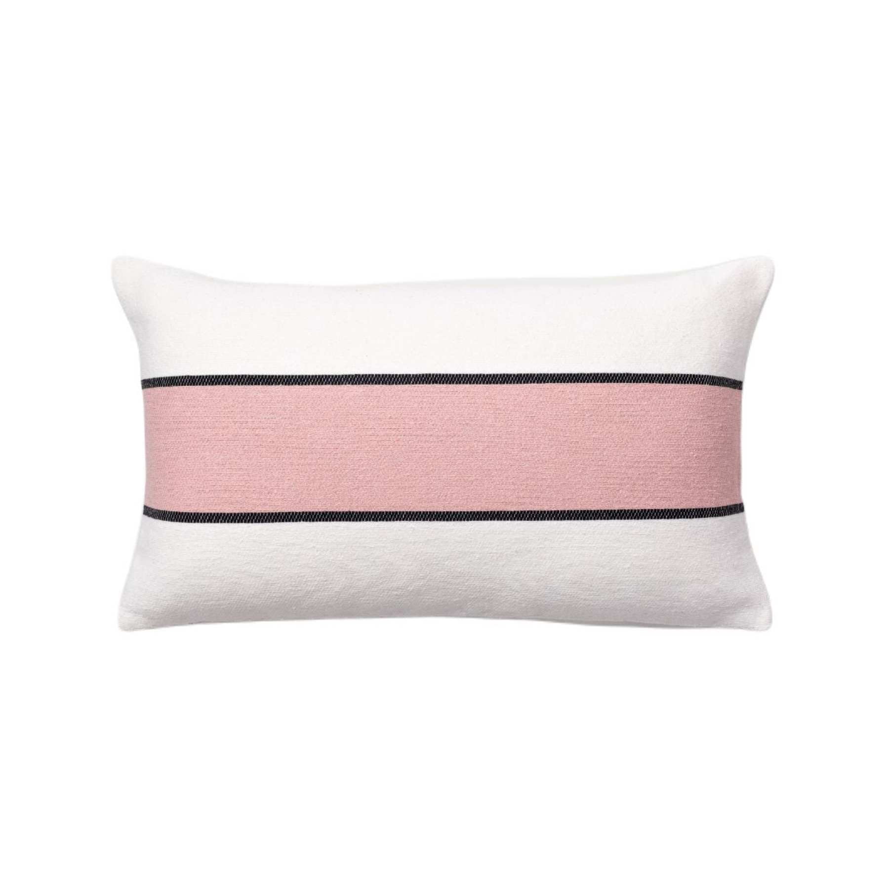  Brooks Brothers Striped Color Blocked Decorative Pillow Blush - Blush - Bonton