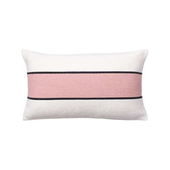 Striped Color Blocked Decorative Pillow Blush