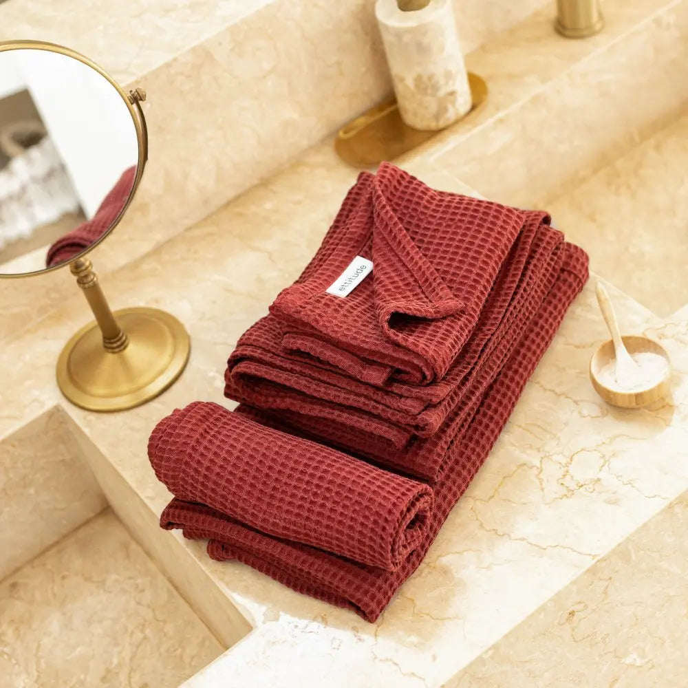  ettitude Bamboo Waffle Towels by ettitude - Cloud - Bonton