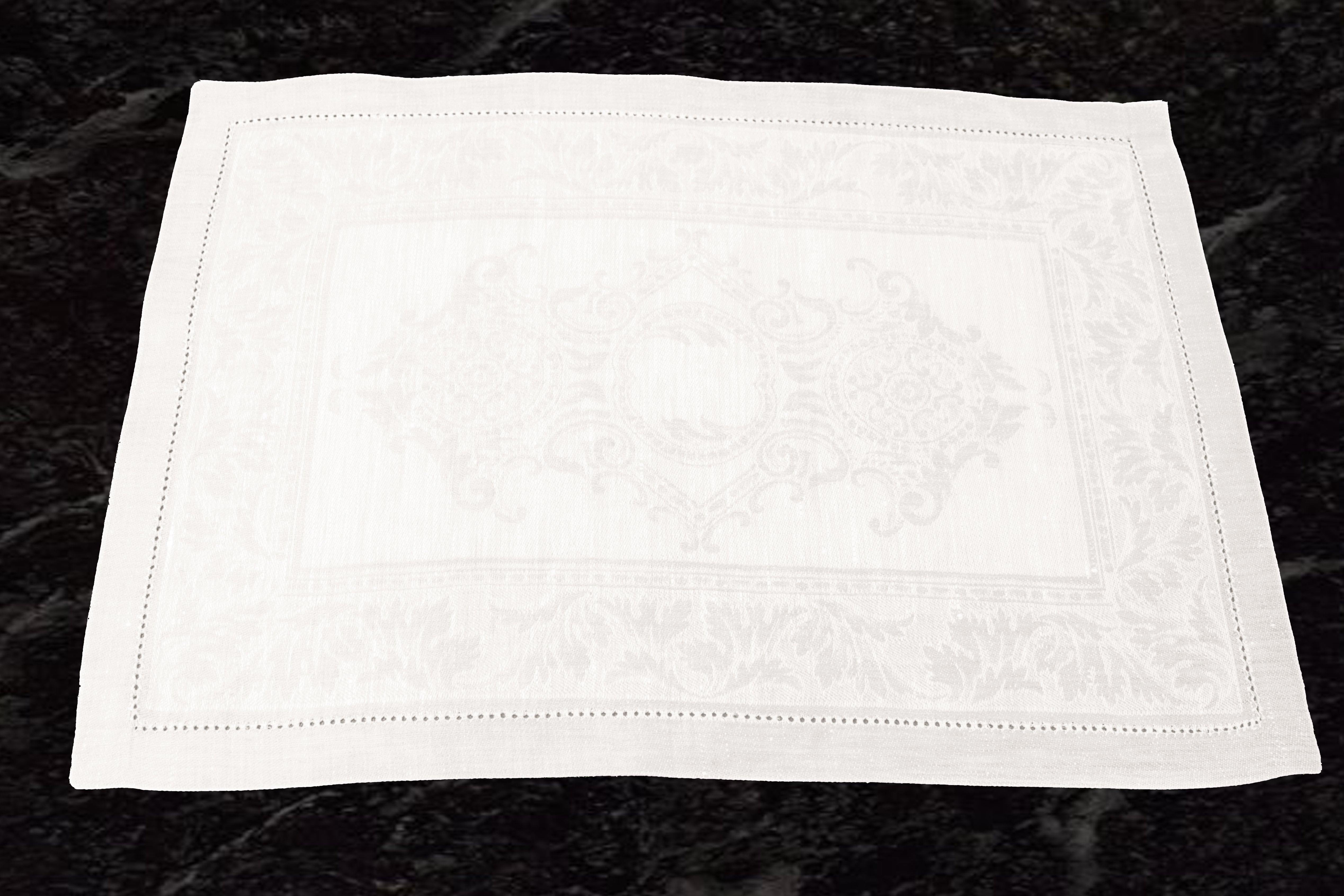  French Home Arboretum Set of 6 Linen Placemats - White - Default Title - Bonton