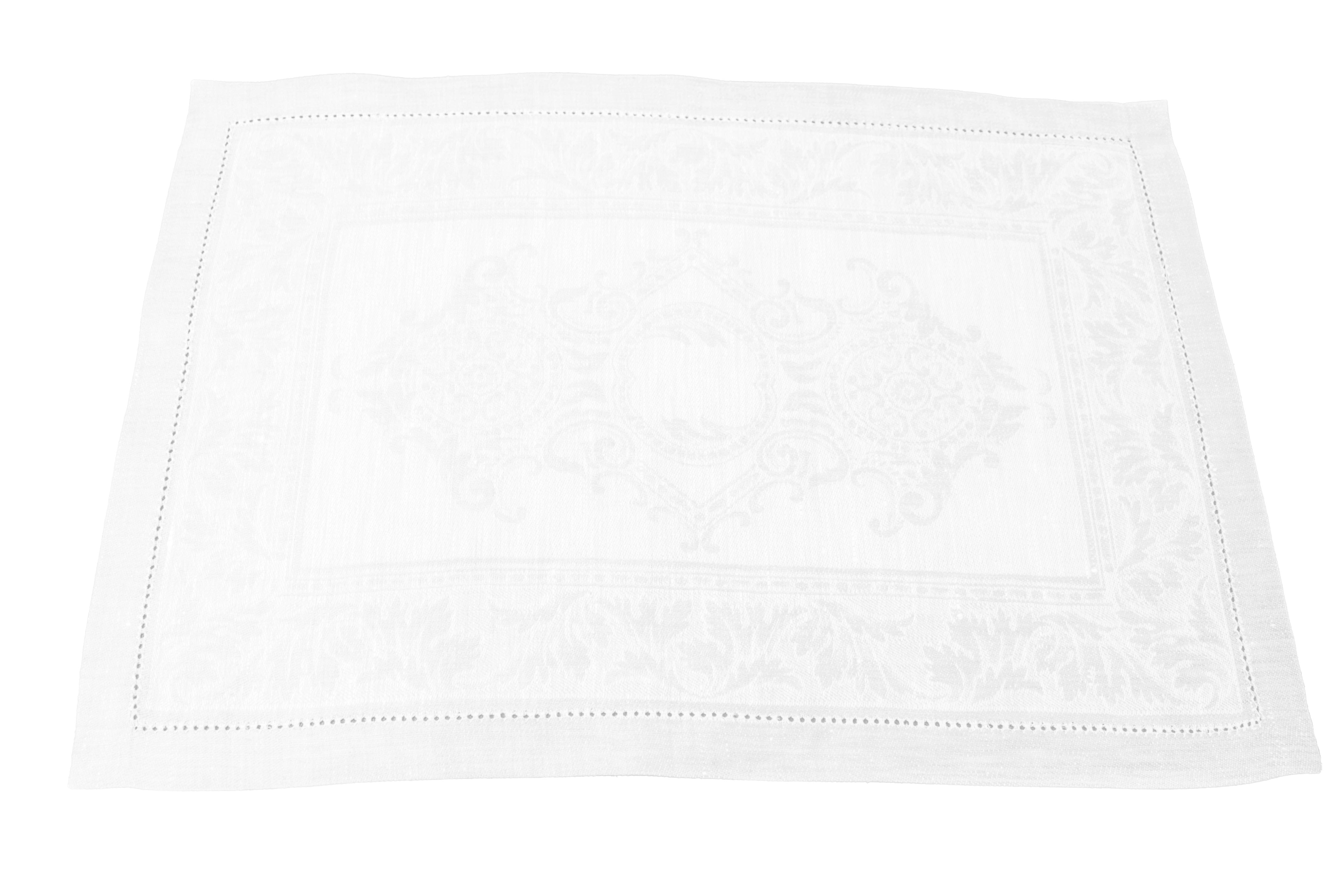  French Home Arboretum Set of 6 Linen Placemats - White - Default Title - Bonton