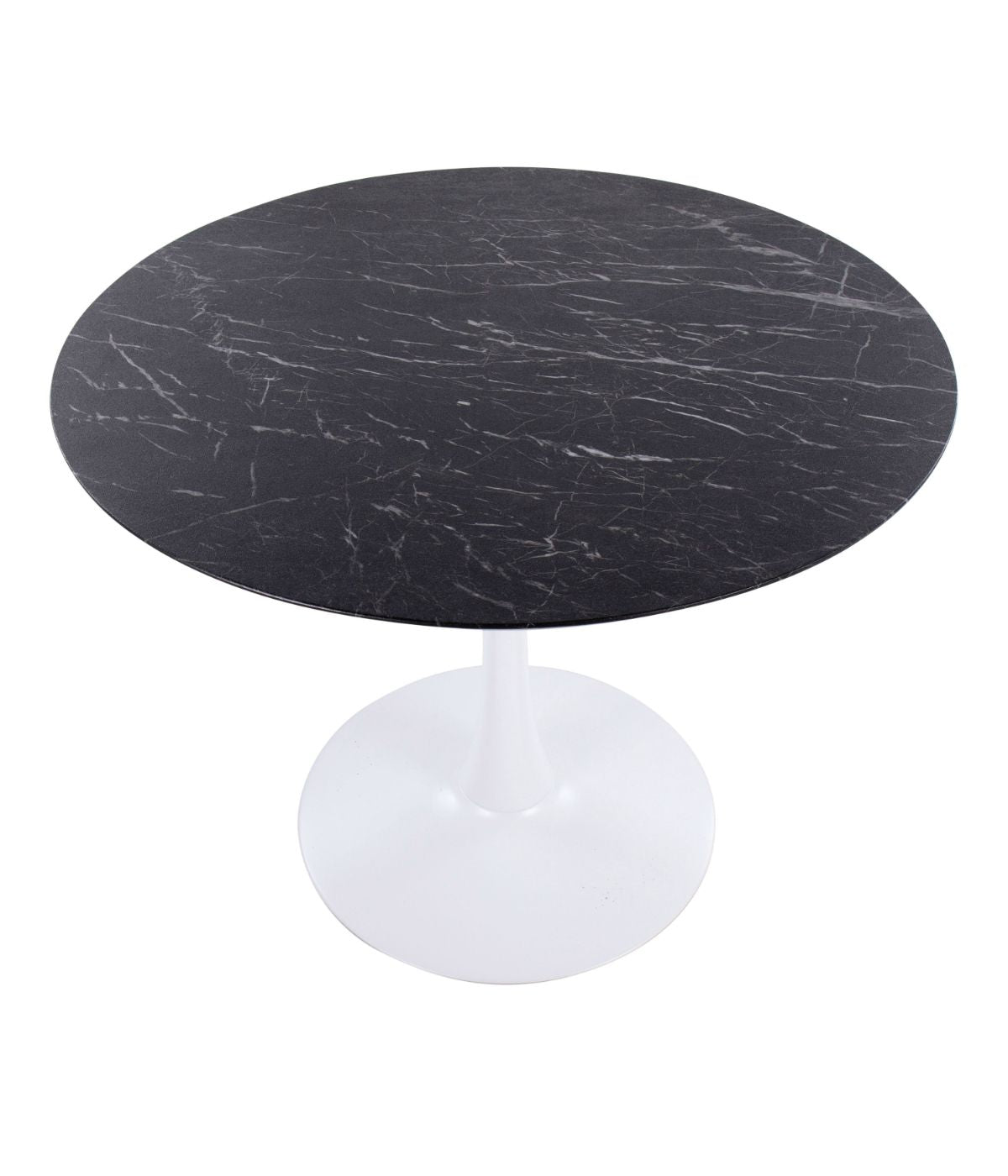  LumiSource Pebble Mod Table White & Black Marble - White & Black Marble - Bonton