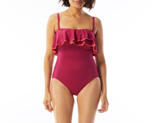 Ruffle Bandeau One Piece