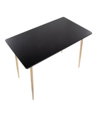 Marcel Counter Table Gold & Black