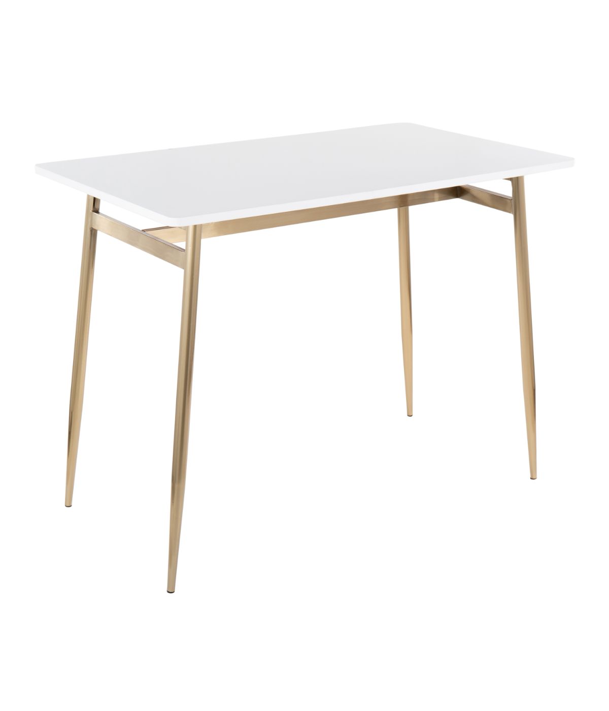  LumiSource Marcel Counter Table Gold & White - Gold & White - Bonton