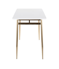 Marcel Counter Table Gold & White