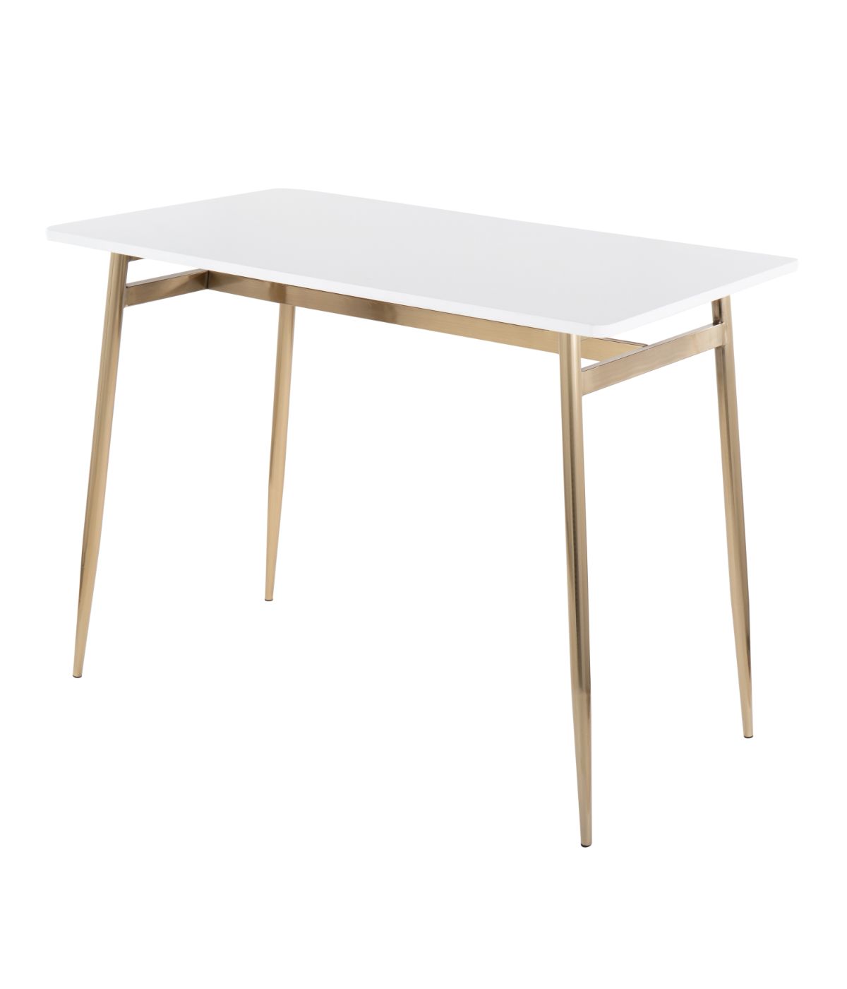  LumiSource Marcel Counter Table Gold & White - Gold & White - Bonton