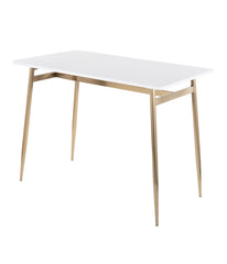 Marcel Counter Table Gold & White