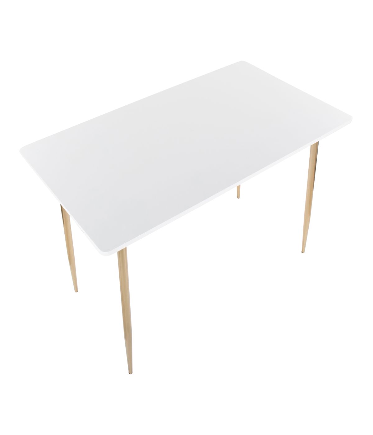  LumiSource Marcel Counter Table Gold & White - Gold & White - Bonton