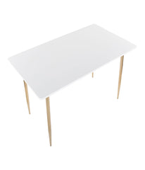 Marcel Counter Table Gold & White