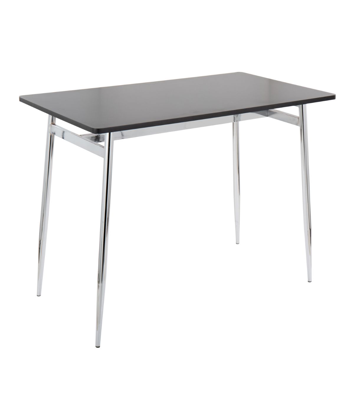  LumiSource Marcel Counter Table Chrome & Black - Chrome & Black - Bonton